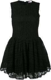 Embroidered Lace Skater Dress Women Cottonpolyamidespandexelastane L, Black