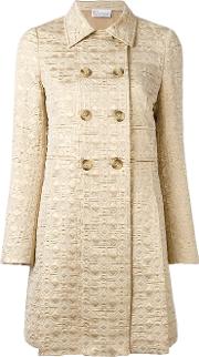 Jacquard Double Breasted Coat Women Cottonpolyamidepolyesterother Fibers 44, Women's, Nudeneutrals