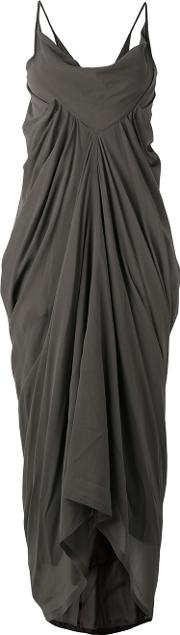 Draped Asymmetric Dress Women Silkcupro 40, Grey