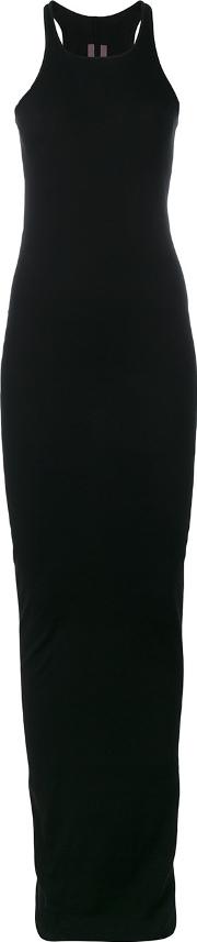 Fitted Maxi Dress Women Cotton S, Black