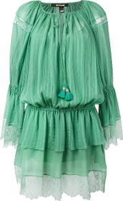 Lace Trim Beach Dress Women Silkcotton 38, Women's, Green