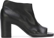 Open Toe Boots Women Calf Leatherleather 37, Black