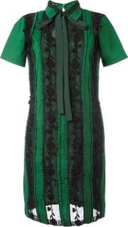 Lace Trimmed Shirt Dress Women Silkcottonspandexelastane 40, Women's, Green