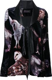 'bird Of Prey' Velvet Jacket Women Silkviscose 10, Black
