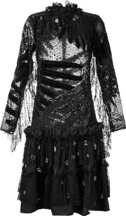 'dark Moon Crystal' Dress Women Silkcottonnylonviscose 8, Black