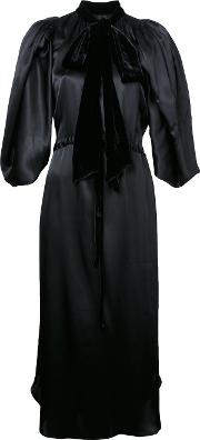 Billowing Silk Dress Women Silkviscose 12, Black