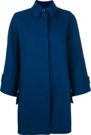 Wide Sleeve Coat Women Silkcotton 42, Blue