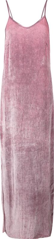Velvet Slip Dress Women Silkrayon 2, Pinkpurple