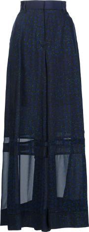 Printed Maxi Skirt Women Polyestercupro 2, Women's, Blue