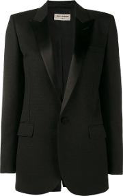 Classic Tuxedo Jacket Women Silkcottonviscosewool 38, Black