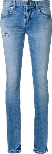 Low Waisted Skinny Jeans Women Cottonspandexelastane 29, Women's, Blue
