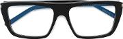 Rectangular Frame Glasses Men Acetate One Size