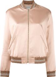 Satin Bomber Jacket Women Cottoncuproviscose 40, Women's, Pinkpurple