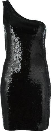 Sequin Embellished Mini Dress Women Polyamidepolyesterspandexelastaneviscose S, Women's, Black