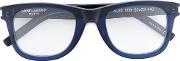 Square Frame Glasses Men Acetate One Size, Blue