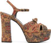 Tapestry Platform Sandals Women Leatherpolyester 37.5