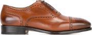 Classic Brogues Men Leather 6.5, Brown