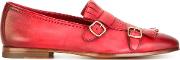 Degrade Effect Monk Shoes Women Calf Leatherleather 38, Red