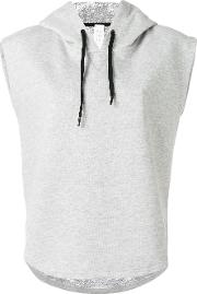 Shortsleeved Hooded Sweatshirt Women Cottonpolyester Xs, Grey