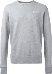 Logo Stamp Sweatshirt Men Cotton L, Grey