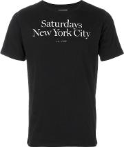 Saturdays Nyc Logo T Shirt Men Cotton M, Black 