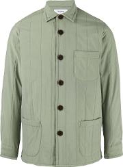 Quilted Shirt Jacket Men Polyamidepolyester L, Green