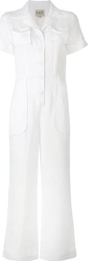Sea Farrah Jumpsuit Women Linenflax 4, White 
