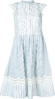 Striped Dress Women Cotton 2, White