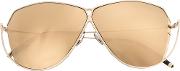 Aviator Sunglasses Unisex Resintitanium Silver 24kt Goldglass One Size