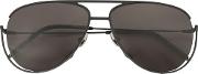 Aviator Sunglasses Unisex Resintitaniumglass One Size, Black