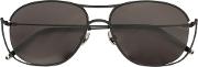 Aviator Sunglasses Unisex Resintitaniumglass One Size, Black