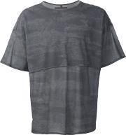Layered T Shirt Men Cotton S, Grey