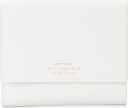 Smythson Logo Stamp Wallet Unisex Calf Leather One Size, White 