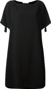 Pleated Back Cape Dress Women Polyester One Size, Women's, Black