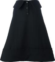 Polo Skirt Women Wool 44 Black