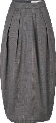 Societe Anonyme Mermaid Midi Skirt Women Wool 44, Grey 