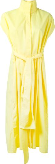 Sofie D'hoore Belted Cape Shirt Dress Women Cotton 36, Women's, Yelloworange 