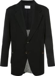 Song For The Mute Photo Print Blazer Men Cuprowool 48, Black 