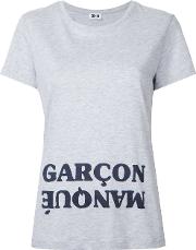 Print Front T Shirt Women Cottonmodal M, Women's, Grey