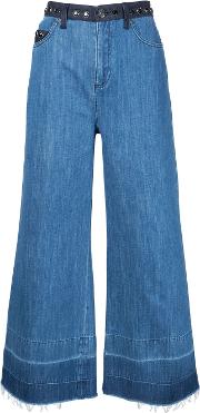 'domino Gem' Cropped Jeans Women Cotton 40, Blue