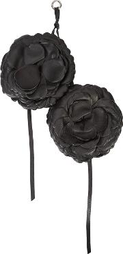 Floral Charm Women Leatherbrass One Size, Black