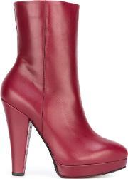 Platform Boots Women Leather 39.5, Women's, Pinkpurple