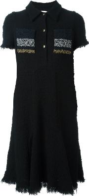 Shortsleeved Shirt Dress Women Cottonpolyamidepolyesterviscose 44, Black