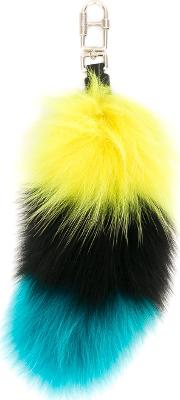Tricolour Keychain Women Calf Leatherfox Furzamac One Size, Yelloworange