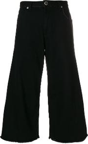 Wide Flare Cropped Trousers 