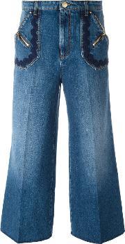 Wide Legged Cropped Jeans Women Cottonlyocell 36