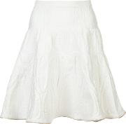Metallic Trim Knit Skirt Women Silkpolyamidepolyester S, White