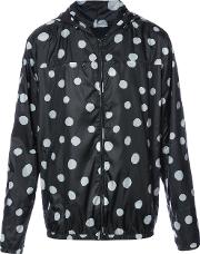 Printed Hooded Jacket Women Polyester S, Black