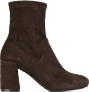 Ankle Length Boots Women Leathersuederayon 39, Brown