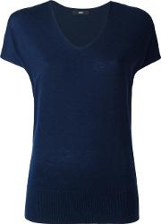 Knit T Shirt Women Polyamidepolyesterviscosecashmere 36, Blue